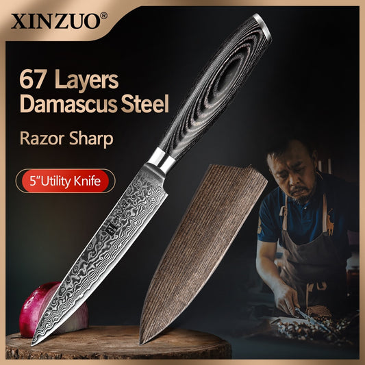 XINZUO - BLACK PAKKA - 5"Utility Knife